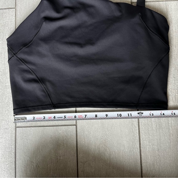 Lululemon Everlux Asymmetrical Tank Top Black Everlux Shelf Bra Sz 10 Athletic - Picture 12 of 13